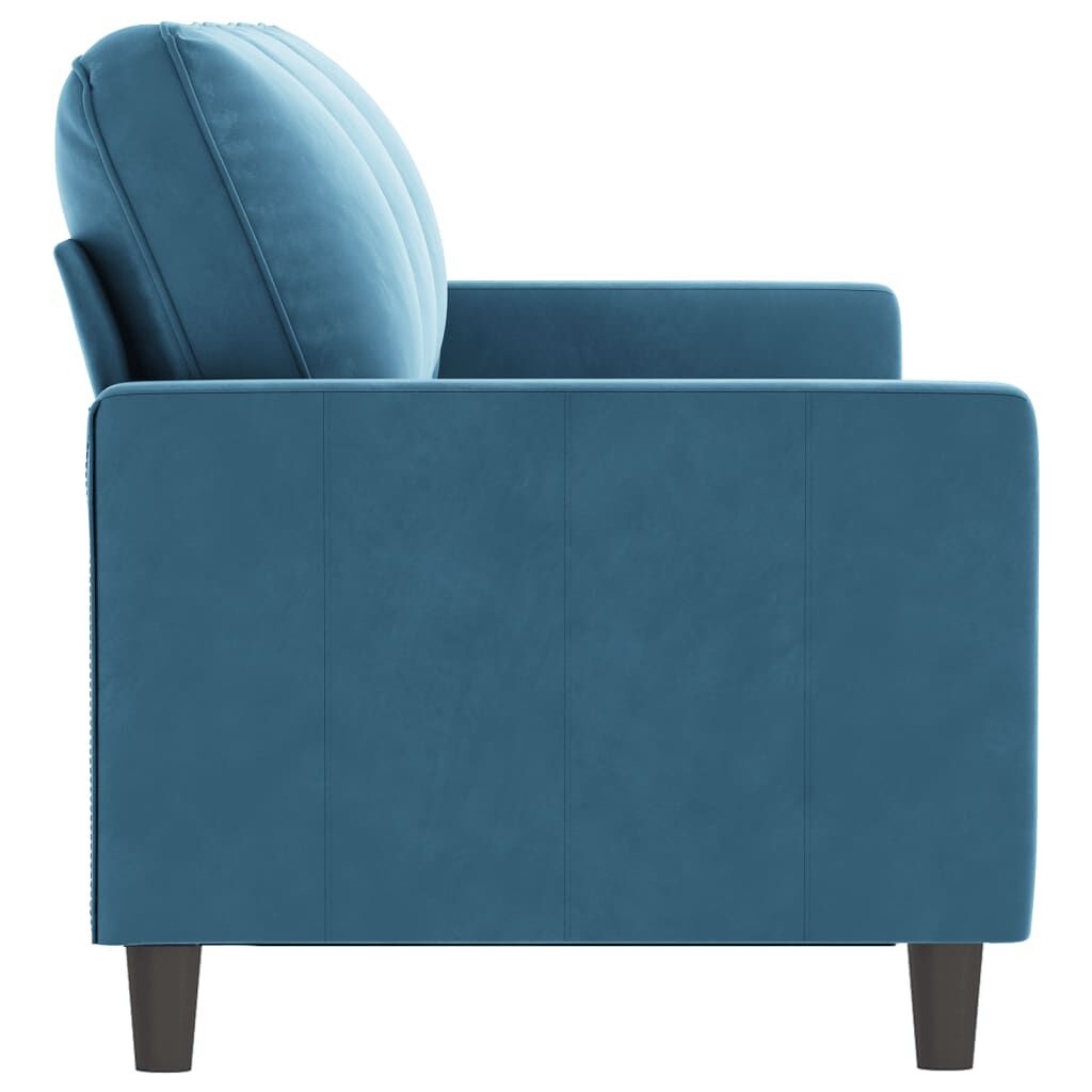 Driezitsbank Blauw Fluweel 180 cm - 35% Korting