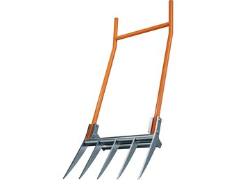 Broadfork Tuinvork 50 cm - 5 Tanden & Voetpedalen - Bodemluchtig