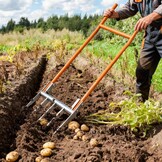 Broadfork Tuinvork 50 cm - 5 Tanden & Voetpedalen - Bodemluchtig