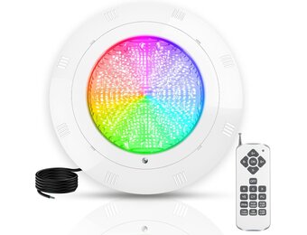 38W LED Zwembadlamp PAR56 IP68 RGB, 12V, 120° Stralingshoek met Afstandsbediening - 34% Korting