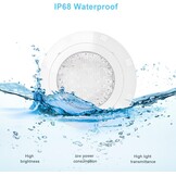 38W LED Zwembadlamp PAR56 IP68 RGB, 12V, 120° Stralingshoek met Afstandsbediening - 34% Korting