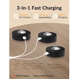 6x Oplaadbare LED Puck Lampen met Afstandsbediening - RGB & Wit - Zwart - 33% Korting