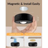6x Oplaadbare LED Puck Lampen met Afstandsbediening - RGB & Wit - Zwart - 33% Korting