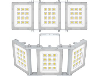 SOLLA LED Buitenlamp 150W 15000LM Daglichtwit - 2 Stuks - Grijs (29% Korting)