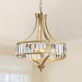 Moderne Kristallen Kroonluchter 33cm - 3-Lichts Plafondlamp - Geborsteld Nikkel - 34% Korting