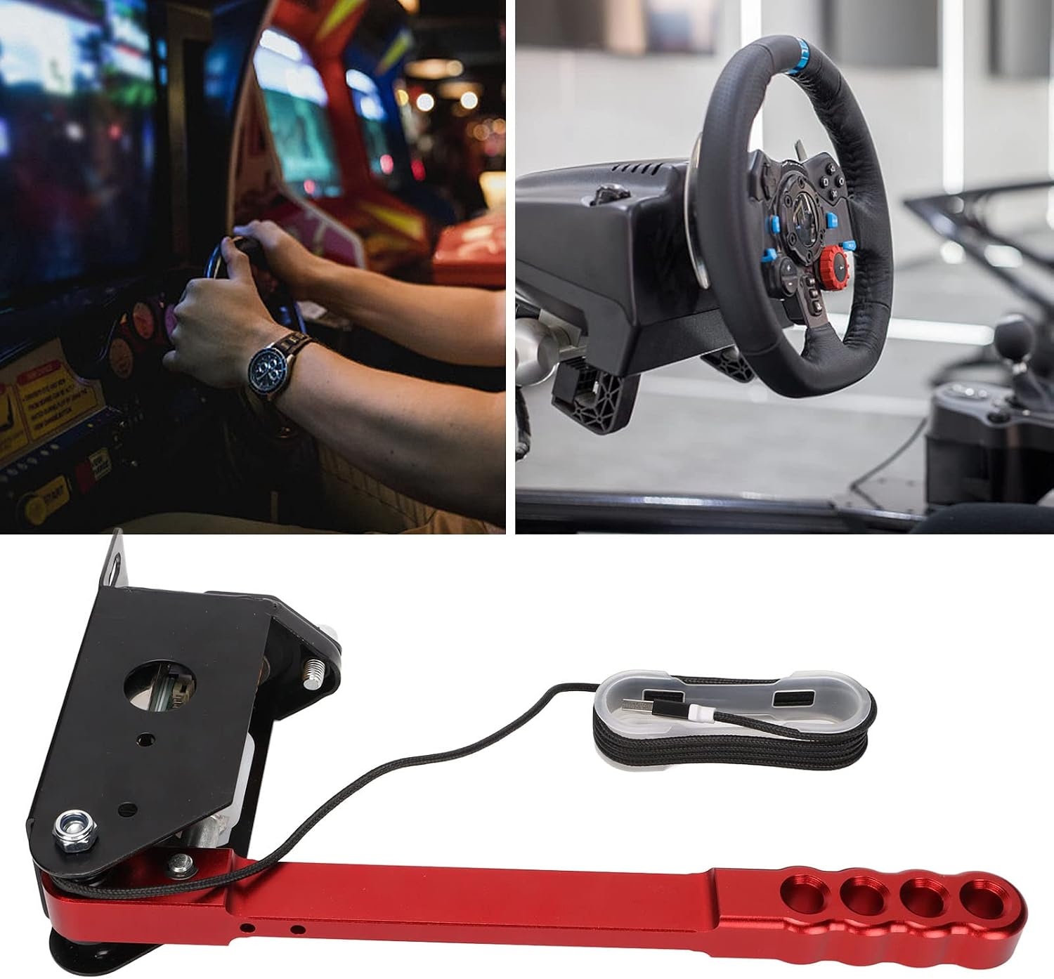 USB Handrem Aluminium Rood - 34% Korting - Race Simulatie PC