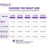 RULLY Kinderfiets 12 inch Paars - Meisjesfiets met mand, steunwielen - 59% korting!