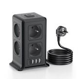 Stekkerdoos Toren met 8 Stopcontacten, 4 USB, Overspanningsbeveiliging & Schakelaar - 33% Korting!