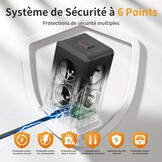 Stekkerdoos Toren met 8 Stopcontacten, 4 USB, Overspanningsbeveiliging & Schakelaar - 33% Korting!