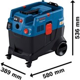 Bosch Professional alleszuiger GAS 400 A (1200 W, automatische filterreiniging (AFC), incl. hoofdfilter, slang, machine-adapter, gebogen buis, 2 afvalzakken)