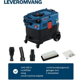 Bosch Professional alleszuiger GAS 400 A (1200 W, automatische filterreiniging (AFC), incl. hoofdfilter, slang, machine-adapter, gebogen buis, 2 afvalzakken)