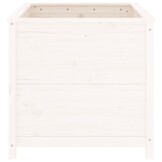 vidaXL Plantenbak 82,5x82,5x78 cm massief grenenhout wit