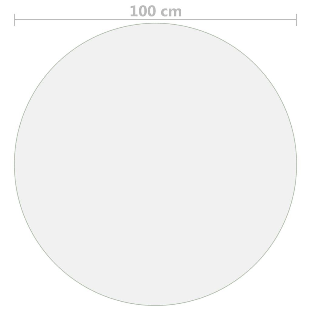 vidaXL Tafelbeschermer Ø100 cm 1,6 mm PVC transparant