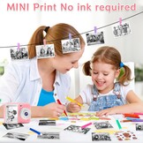 Kindercamera met Instant Print - Roze - 48MP - Inclusief 32GB SD-kaart en 10 Rollen Printpapier