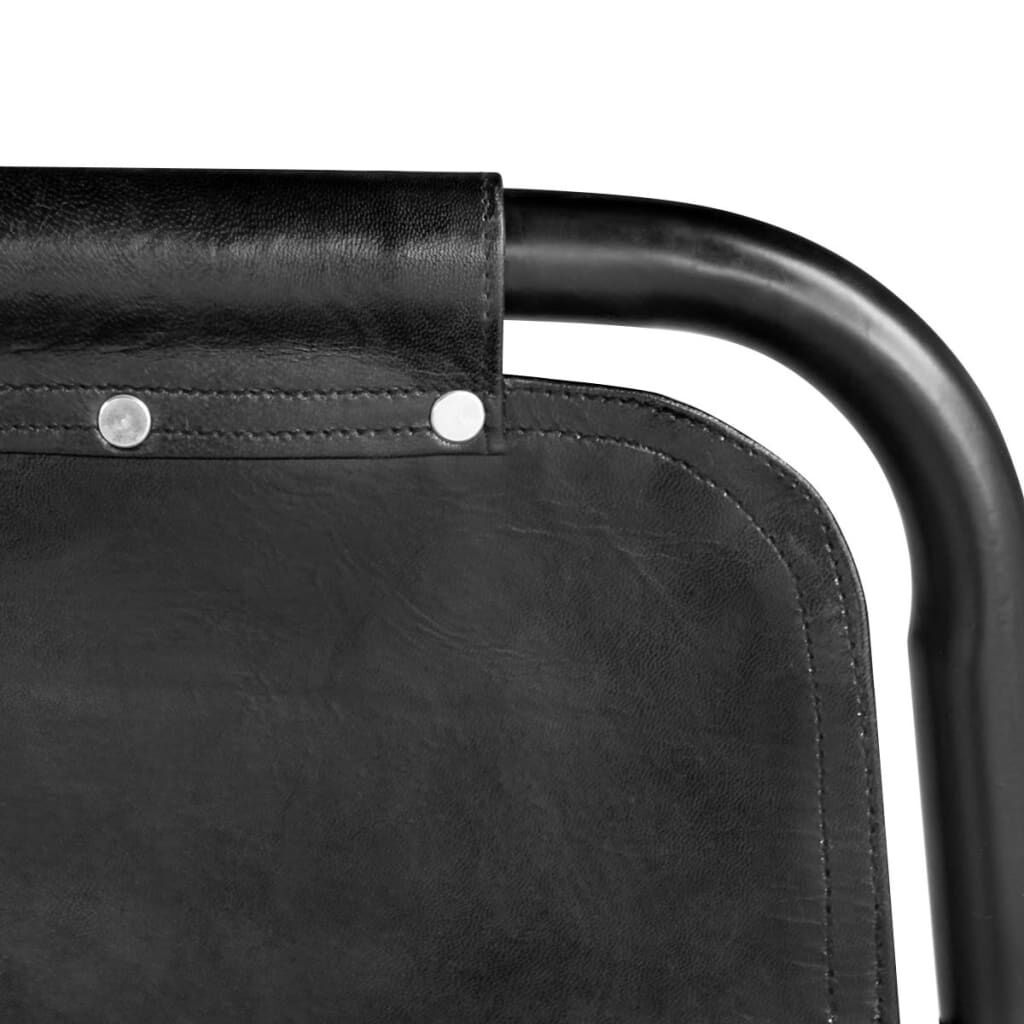 Eetkamerstoelen van Echt Leer (2 stuks) - Zwart - 55% Korting