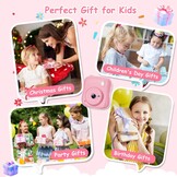 Hangrui Instant kindercamera, 14 MP instant camera voor kinderen met 32G-kaart en printpapier, 1080p camera voor kinderen, direct printen met gekleurde pennen, cadeau voor 3-12 jongens en meisjes