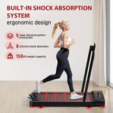 Sperax Folding Electric Treadmill, Space-Saving Treadmill with LED Display, Load Capacity 150 kg, 3 in 1 Compact Portable Walking Mat, Compact Treadmill for Home