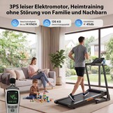 Loopband voor thuis, inklapbaar, 15% automatische helling, 1-14 km/u loopband met helling, 3 pk wandelpad met led-display, 12 trainingsprogramma's, 136 kg gebruikersgewicht