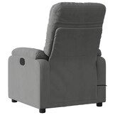 vidaXL Massagestoel microvezelstof donkergrijs