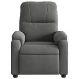 vidaXL Massagestoel microvezelstof donkergrijs