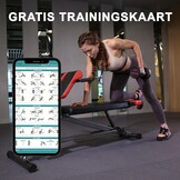 Finer Form Multifunctionele halterbank - verstelbare halterbank voor bankdrukken, rugverlengingen en sit-ups - Gebruik hem als zitbank of als zitbank