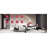 Finer Form Multifunctionele halterbank - verstelbare halterbank voor bankdrukken, rugverlengingen en sit-ups - Gebruik hem als zitbank of als zitbank