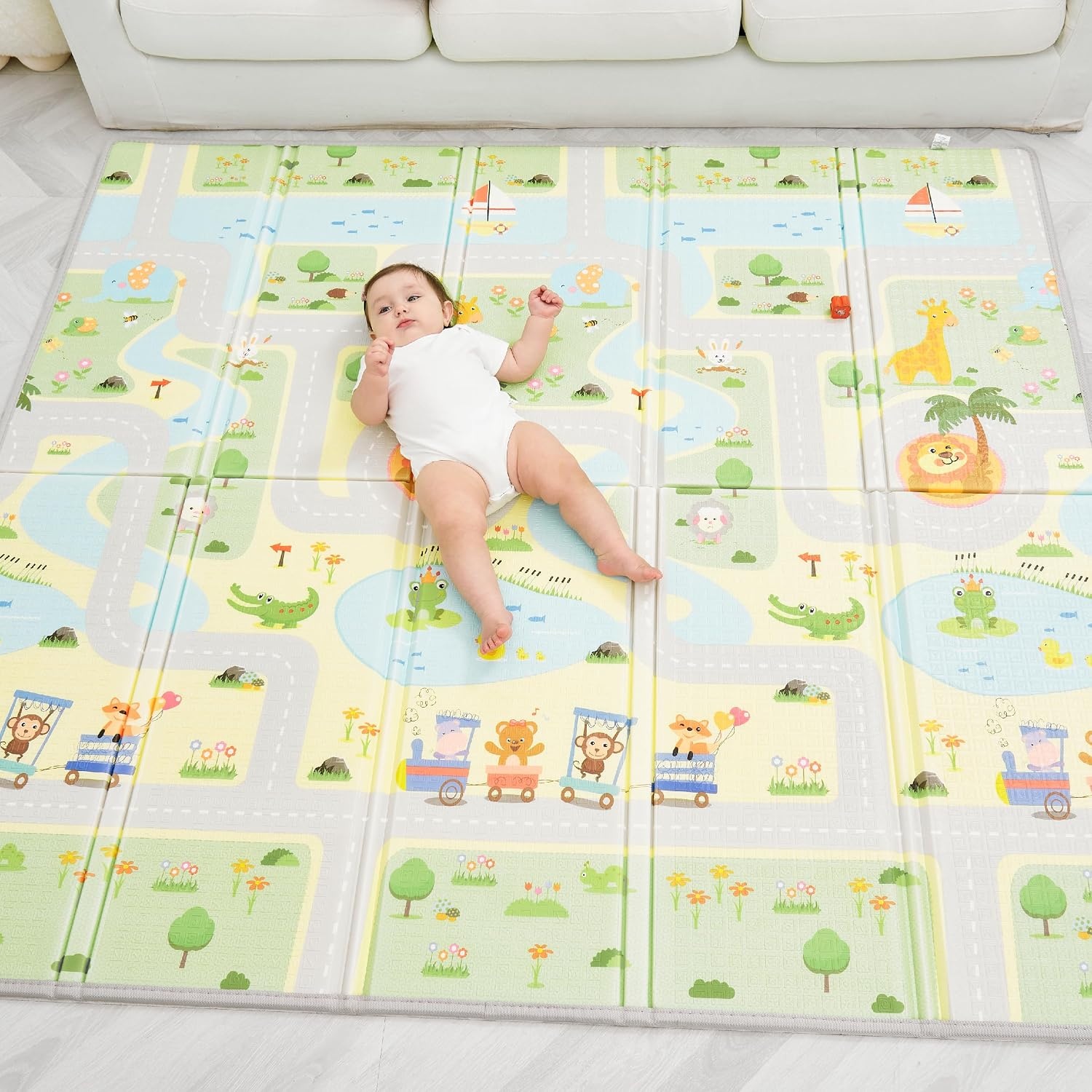 Opvouwbare Baby Speelmat 150x180cm - Waterdicht, Antislip - 33% Korting