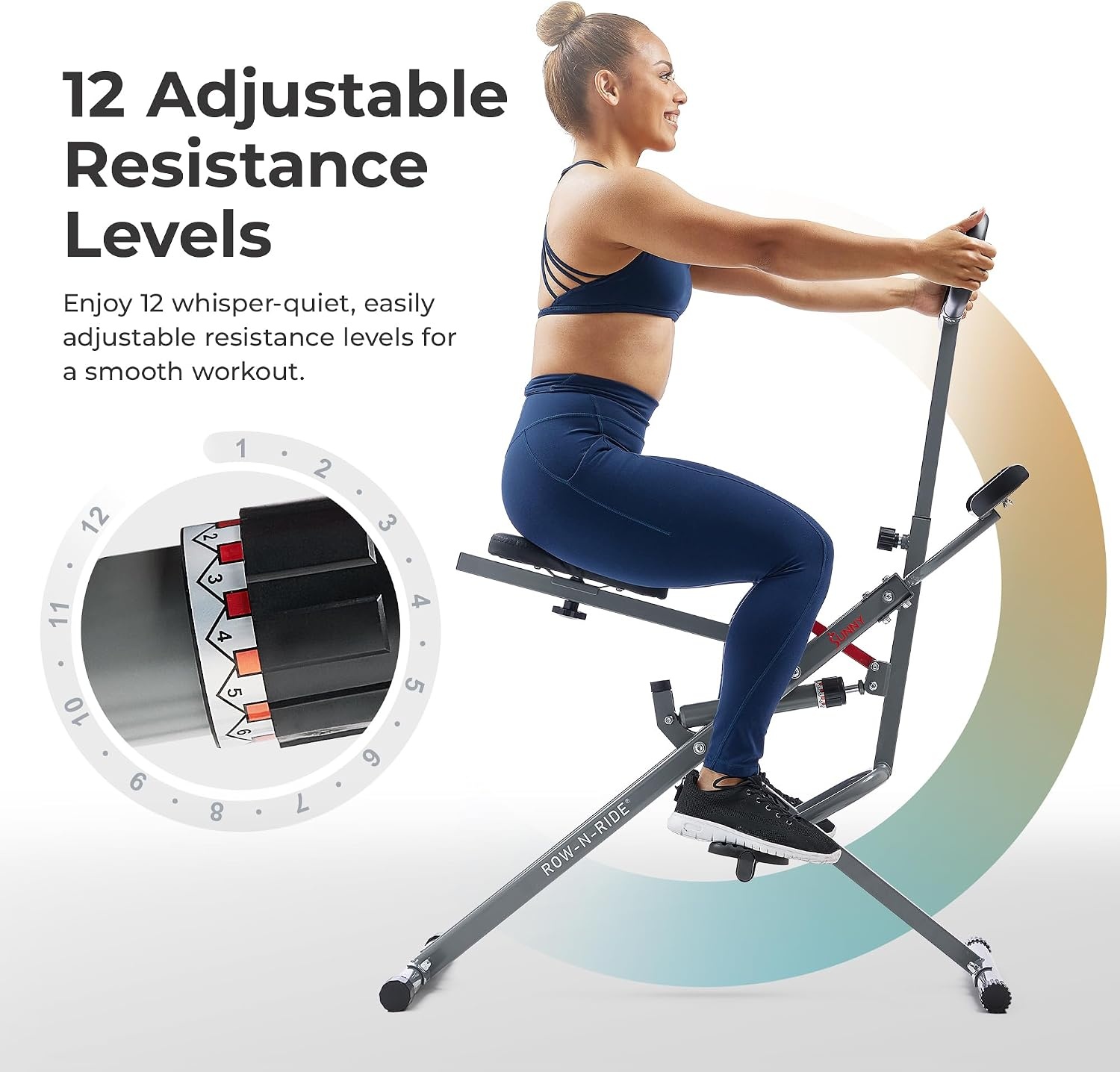 Squat Trainer met Roeifunctie | 12 Weerstandsniveaus | SunnyFit App | 30% Korting