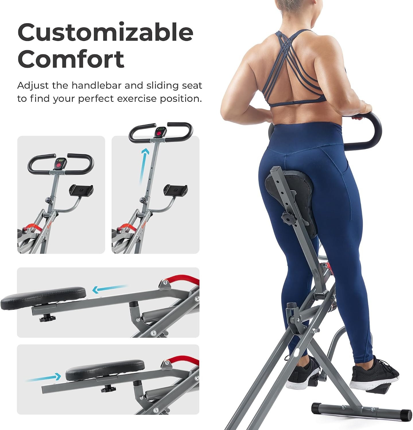 Squat Trainer met Roeifunctie | 12 Weerstandsniveaus | SunnyFit App | 30% Korting