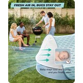 Baby Strandtent met Zwembad Blauw UV 50+ | 3-in-1 Pop-Up Tent
