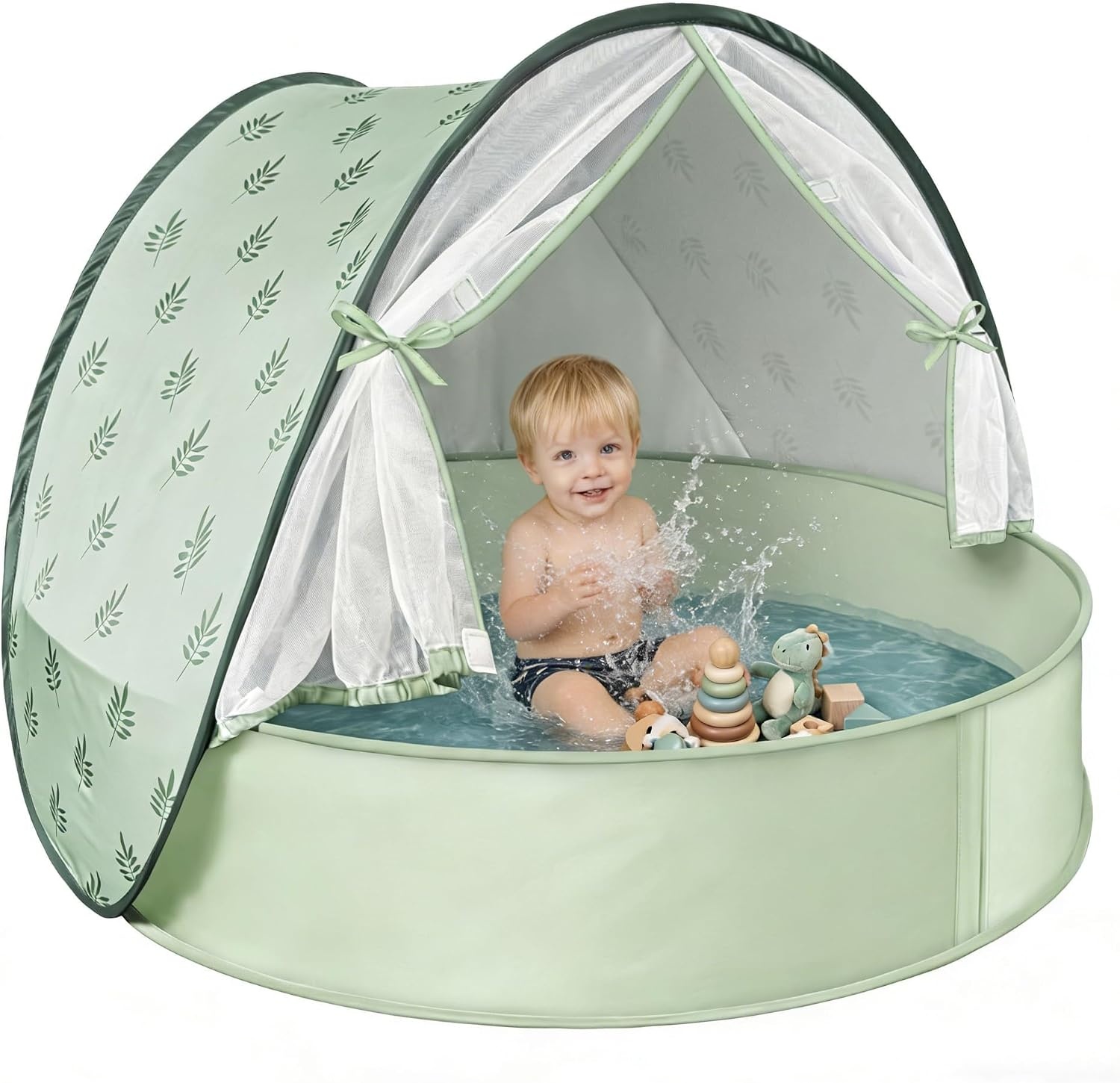 Baby Strandtent met Zwembad Blauw UV 50+ | 3-in-1 Pop-Up Tent
