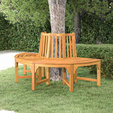 VidaXL Boombank Halfrond Eucalyptushout 160 cm - 35% Korting
