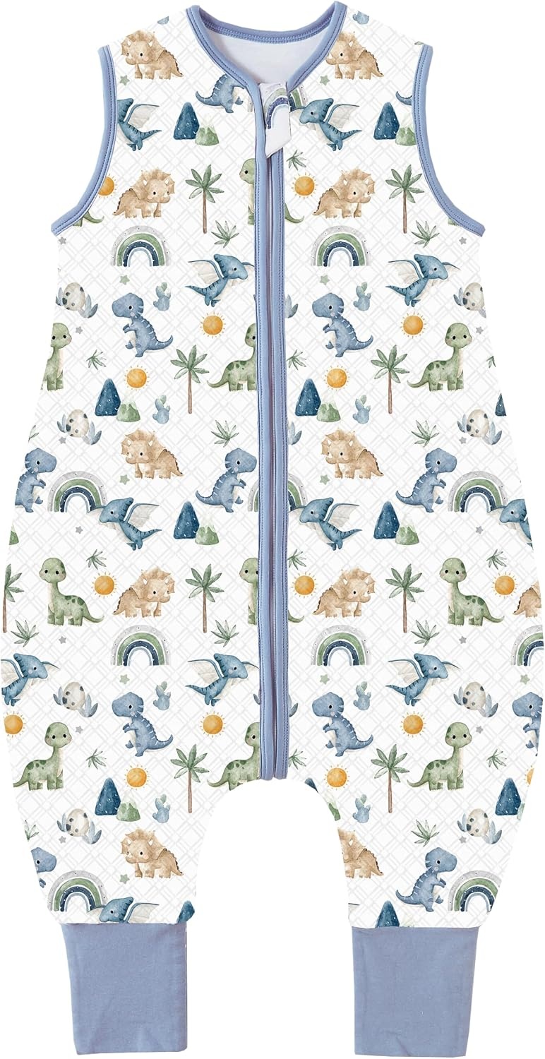 Babyslaapzak met Voeten Dinosaurus 70cm 1.5 TOG (75-85cm) - Katoen