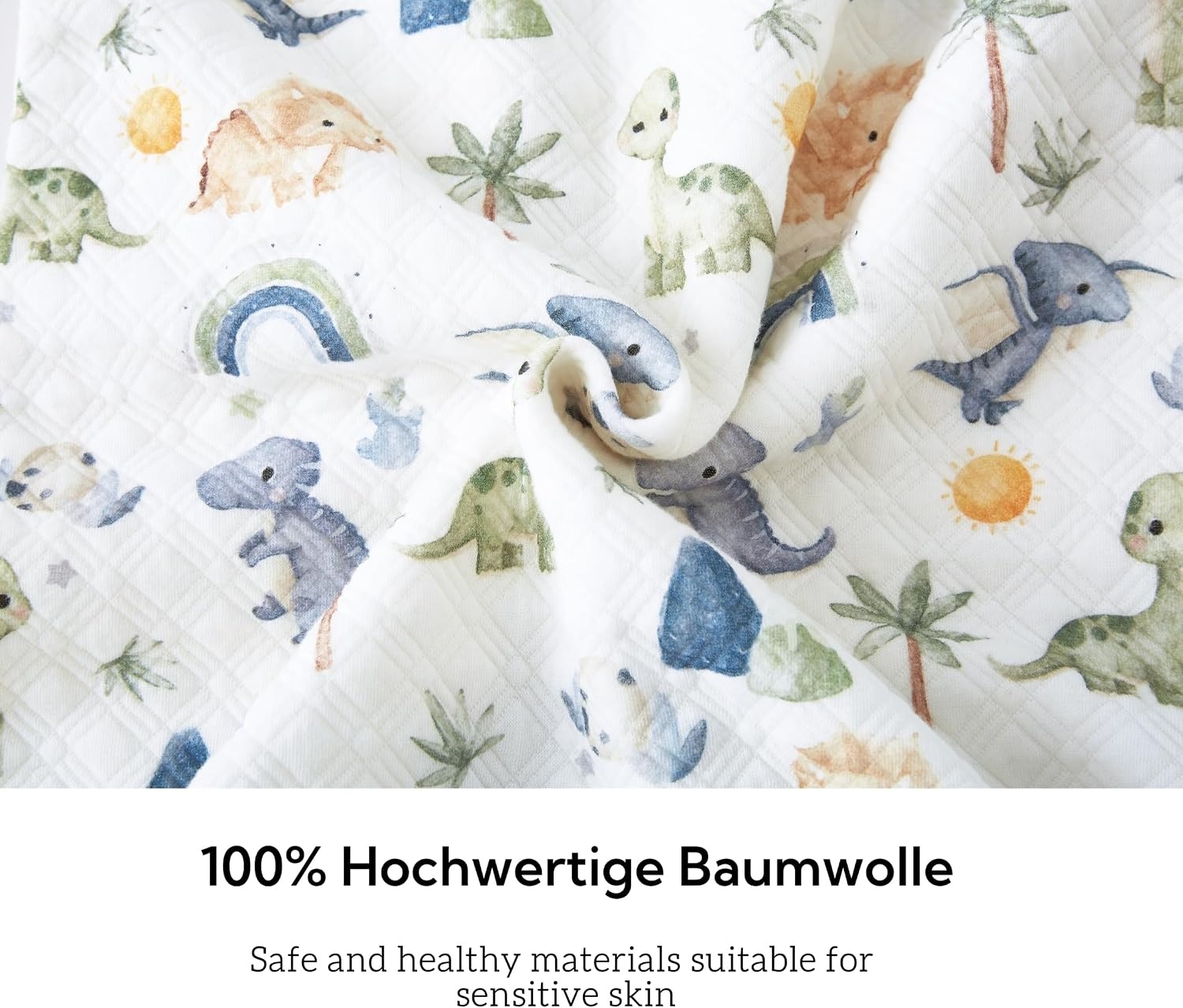 Babyslaapzak met Voeten Dinosaurus 70cm 1.5 TOG (75-85cm) - Katoen