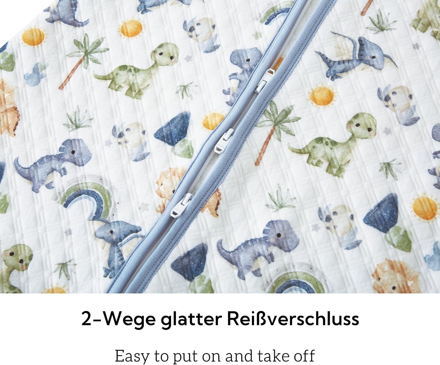 Babyslaapzak met Voeten Dinosaurus 70cm 1.5 TOG (75-85cm) - Katoen