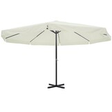vidaXL Parasol Samos 500cm Aluminium Wit - 35% Korting