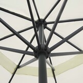 vidaXL Parasol Samos 500cm Aluminium Wit - 35% Korting
