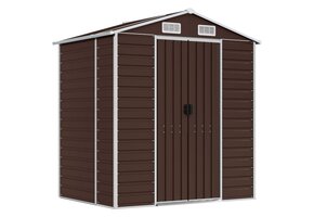 VidaXL Tuinschuur 191x130x198 cm Staal Bruin - 35% Korting