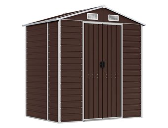 VidaXL Tuinschuur 191x130x198 cm Staal Bruin - 35% Korting
