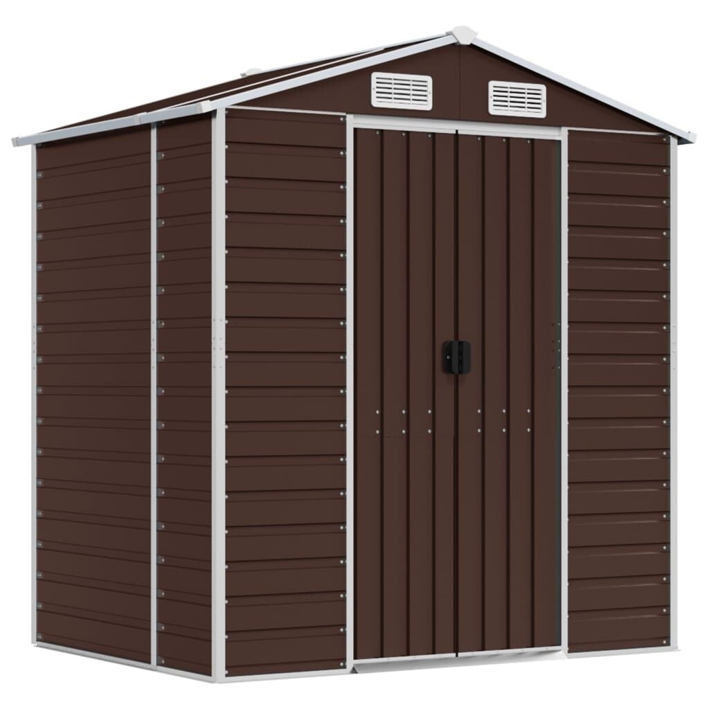 VidaXL Tuinschuur 191x130x198 cm Staal Bruin - 35% Korting