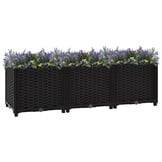Verhoogde Plantenbak 120x40x38 cm Zwart Polypropyleen - 40% Korting
