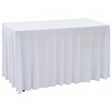 2x Witte Tafelhoezen met Rok 120x60,5x74 cm - 34% Korting