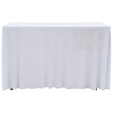 2x Witte Tafelhoezen met Rok 120x60,5x74 cm - 34% Korting