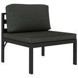vidaXL 3-delige Loungeset Aluminium Antraciet met Kussens - 35% Korting