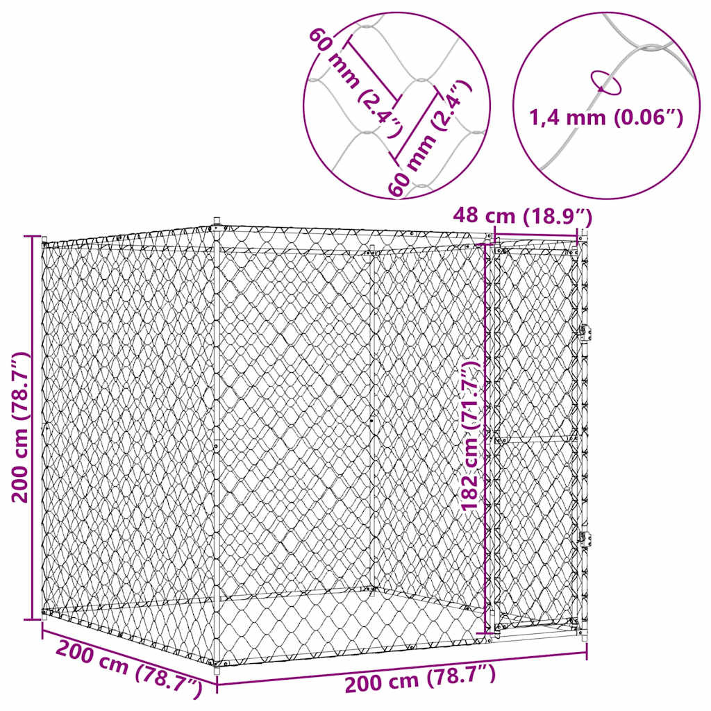Hondenbench Staal 2x2x2m - Buiten Gebruik - 35% Korting