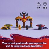 LEGO NINJAGO Spinjitzu drakenstrijdpakket met 2 Minifiguren, Vliegende Elementen en Launchers, Ninja Speelgoed voor 6 jaar en Ouder, Cadeau voor Kinderen en Dragons Rising Fans 71826