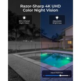 Reolink Slimme 4K/8MP UHD PTZ Dome Beveiligingscamera met Cutting-Edge 16X 3D Optische Zoom, Kleuren Nachtzicht, Persoon/Voertuig/Dier Detectie, Twee-Weg Audio, 24/7 Opname, RLC-823S2