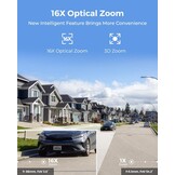 Reolink Slimme 4K/8MP UHD PTZ Dome Beveiligingscamera met Cutting-Edge 16X 3D Optische Zoom, Kleuren Nachtzicht, Persoon/Voertuig/Dier Detectie, Twee-Weg Audio, 24/7 Opname, RLC-823S2