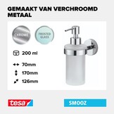 tesa SMOOZ Zeepdispenserset - 200 ml - 70 mm x 170 mm x 126 mm