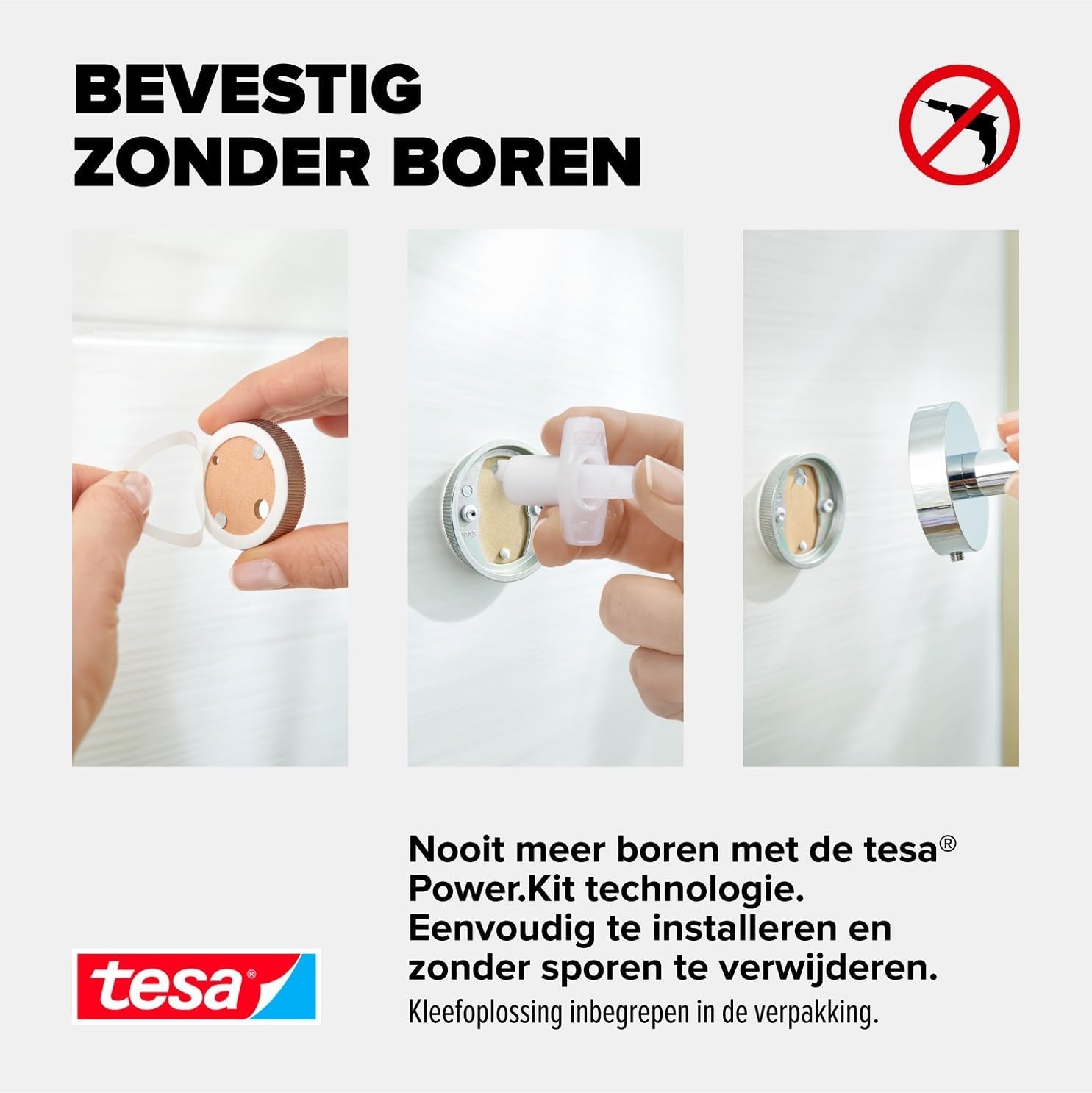 tesa SMOOZ Zeepdispenserset - 200 ml - 70 mm x 170 mm x 126 mm